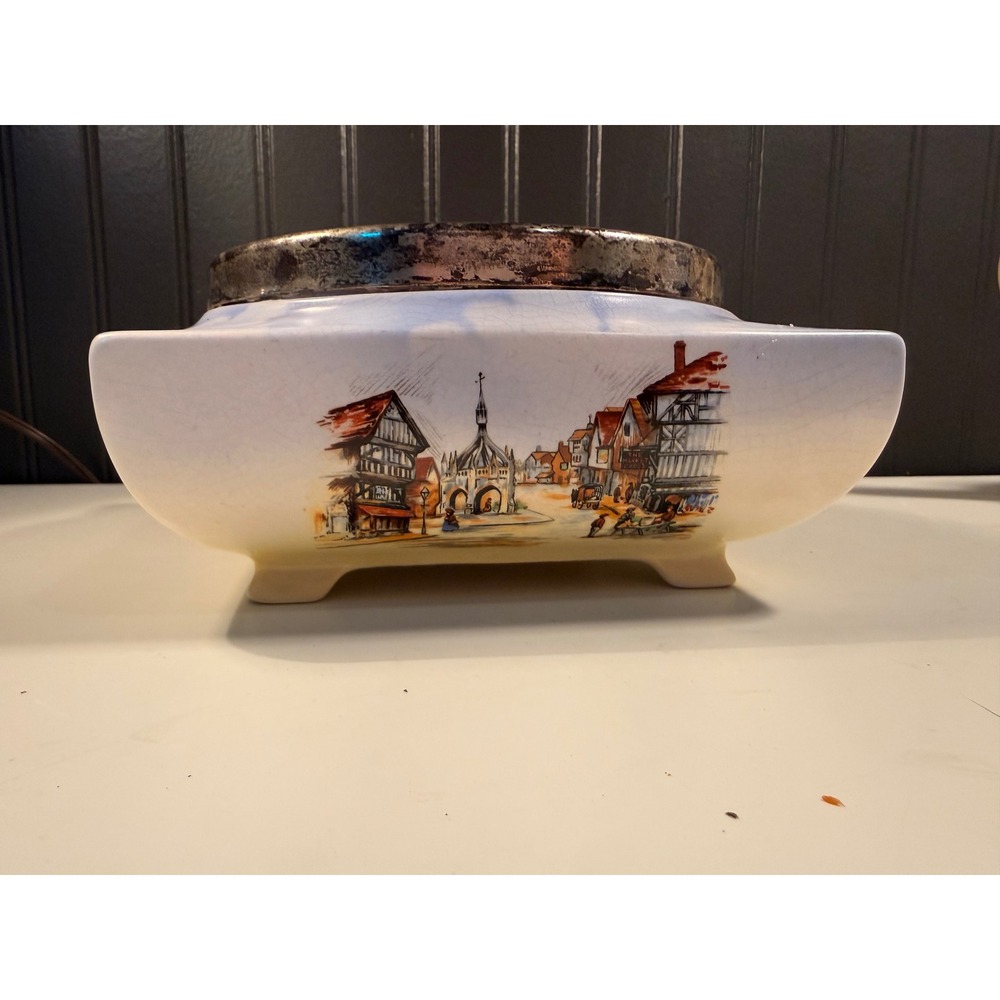 Vintage Sandland Ware Lancaster & Sandland Staffordshire English Village Jar